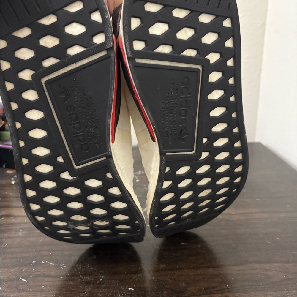 Mens adidas Red and White Sneakers - Picture 3 of 4
